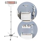 reer Wickeltischstrahler FeelWell 2in1, Standheizstrahler und Wandmontage, 2 Heizstufen, Timer, Kippsicherung, geprüft nach Medizinstandard, Weiß, aus Metall