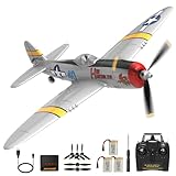 P47 RC Flugzeug,2.4G 4 Kanal Thunderbolt Fighter Ferngesteuertes Flugzeug Kunstflugzeug Modell Spielzeug mit Gyro System für Anfänger Kinder Erwachsene
