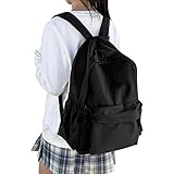 HYC00 Schulrucksack Damen, Causal Travel Schultaschen 14 Zoll Laptop Rucksack für Mädchen im Teenageralter Leichter Rucksack Wasserabweisend Bookbag College Boys Men Work Daypack,Schwarz