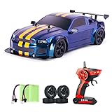 iBlivers Ferngesteuertes Auto, GT RC Drift Auto Fernbedienung im Maßstab 1:14 mit LED-Leuchten, 4WD Spielzeugauto mit Driftfunktion ab 4,5,6,7,8 + Jahre alte Kindergeschenke
