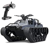 Mostop Fernbedienung Crawler High Speed Tank Offroad 4WD RC Auto 2,4 GHz Army Truck 1/12 Drift Tank für Kinder Erwachsene, Rot, SG-1203