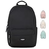 LARKSON Schulrucksack Mädchen & Jungen Teenager Schwarz - No 3 - Rucksack Damen & Herren für Schule - 16' Laptopfach - Aus Recyceltem PET - Wasserabweisend