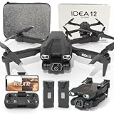 TTROARDS 12 Drohne mit 2 Kamera, Drohne für Kinder 1080P Kamera, Drone mit Kamera Elektrisch Verstellbarer RC Drones WiFi FPV Übertragung Quadcopter für Erwachsene und Kinder Dual Kameras