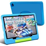 Kinder Tablet 10 Zoll Android 13, 10 GB RAM + 128 GB ROM, TF 1 TB, Octa-Core, HD IPS-Display, Kids Tablet mit Kindersicherung, Langer Akkulaufzeit, WiFi, Dual-Kamera, Kinder Tablet ab 2-12 Jahre, Blau
