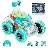 FORMIZON Ferngesteuertes Auto Spielzeug, 360° Drehbares RC Stunt Auto mit Lichtern, mit Fernbedienung, Wiederaufladbar, für Kinder Jungen Mädchen Geschenke 3 4 5 6 7 8Jahre (Grün)
