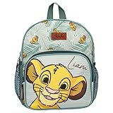 Personalisierter Kindergarten-Rucksack mit Name Disney König der Löwen Simba | Kleiner Kinderrucksack Jungen Mädchen | Freizeitrucksack mit seitlichen Netztaschen