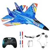 YANGUN Rc Flugzeug SU37, Ferngesteuertes Flugzeug 2.4 GHZ 2 Kanal, Modellflugzeug Ferngesteuert mit Gyroskop System, RC Flugzeug RTF für Anfänger, Kinder und Erwachsene Flugzeug